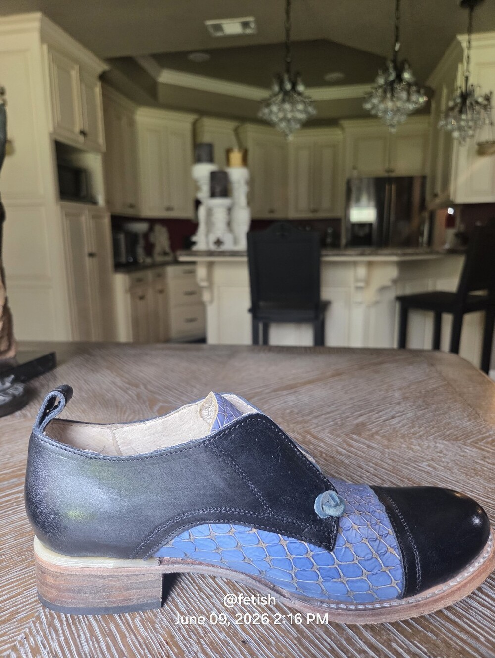 Freebird Mabel Leather Croc Embossed Slip On Shoes Designer Handmade #90 - Picture 8 of 16